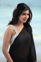 Samantha Black Saree Photos